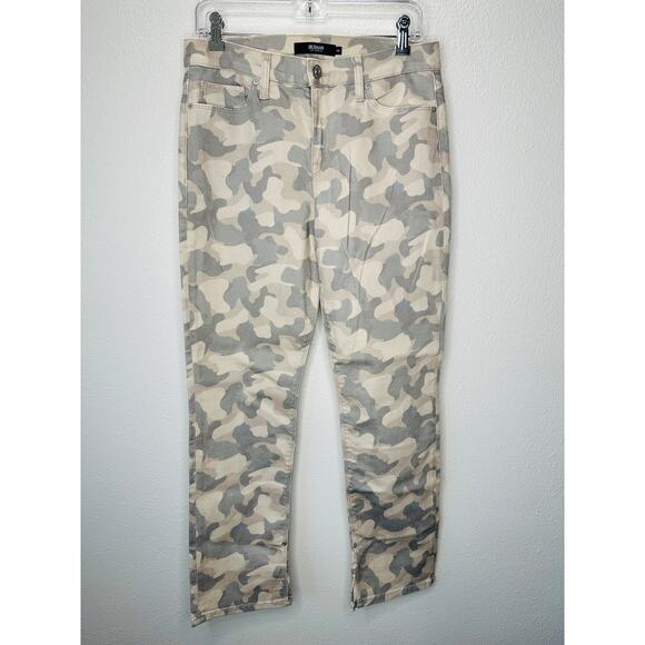 Hudson Nico Peyote Camo Mid-Rise Split Ankle Front Zip Jeans 29 - Picture 1 of 16